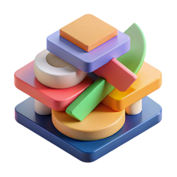 underbar signatur abstrakt sammansättning av överlappande, platt Färg former. minimal, rena rader med skalbar design. png