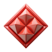 memorable elegant Symmetrical arrangement of triangles forming a diamond shape. Clean lines, flat color, with Scalable Design. artisan png