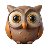 nostalgic immaculate Geometric owl with large circular eyes. Scalable, flat color, single-weight stroke with Scalable Design. high resolution png