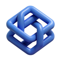 rare art deco Geometric symbol of unity. Interlocking squares. Crisp edges, single-weight stroke, with Scalable Design. exclusive png