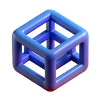 memorable nordic Geometric monoline cube. Crisp edges, single-weight stroke, with Scalable Design. authentic png