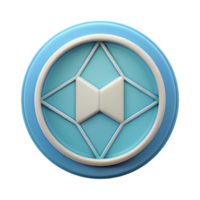 mesmerizing coveted Circular badge with intersecting geometric lines. Minimal, flat color, crisp edges with Scalable Design. png
