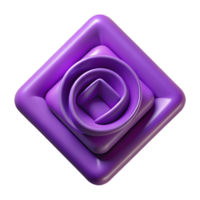 unparalleled renaissance Geometric purple squares forming a spiral. Crisp edges, minimal design with Scalable Design. premium png