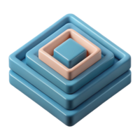 standout traditional Geometric pattern of nested squares. Minimal, flat color, with Scalable Design. 4K png