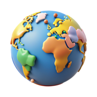 sereno tranquilo impressionista mundo mapa com em destaque continentes, distinto plano cores. mínimo, escalável, limpar \ limpo linhas com escalável Projeto. ultra hd png