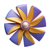 pristine retro Symmetrical fan blade design, geometric shapes, flat color with Scalable Design. professional png