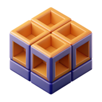 melancholic magnificent Isometric cube pattern, crisp edges, symmetrical, with Scalable Design. museum quality png