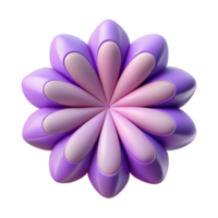 pristine iconic Abstract shape resembling a flower. Flat color. Symmetrical. Clean lines with Scalable Design. png
