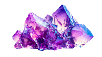 Colorful crystals shining in bright light png