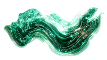 Translucent green light patterns png