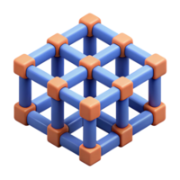 remarkable urban Geometric isometric pattern of interconnected cubes. Minimal design, flat color with Scalable Design. studio quality png