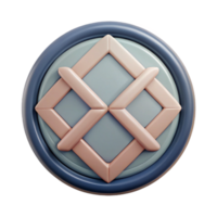 stunning geometric Circular badge with intersecting geometric lines. Minimal, flat color, crisp edges with Scalable Design. top-tier png