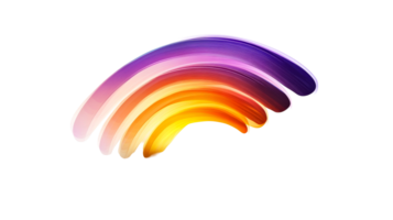 Gradient of colorful transparent arcs png