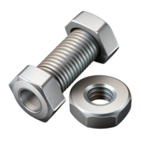picturesque unforgettable Technical illustration of a bolt and nut. Clean lines, with Scalable Design. png