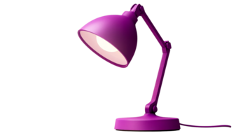 Bright purple desk lamp in a modern setting png