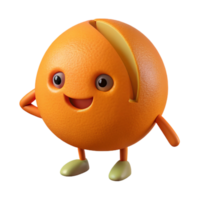 romântico radiante laranja personagem com uma segmento removido, plano laranja, fresco arestas com escalável Projeto. luxo png