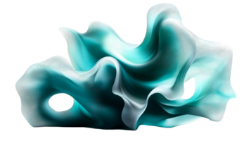Turquoise abstract design with transparency png