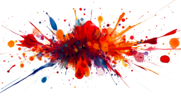 Colorful abstract splash design with bright tones png