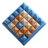 serene dramatic vintage Mosaic pattern with squares and triangles, flat color with Scalable Design. luxury png