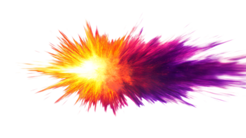 Vibrant abstract explosion in colorful gradient png