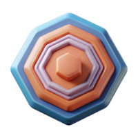 hypnotic mysterious artistic Pentagonal badge with concentric pentagons. Symmetrical, flat color, crisp edges with Scalable Design. elite png
