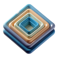 breathtaking harmonious minimalist Abstract, geometric pattern of nested squares. Single-weight stroke, flat color, with Scalable Design. elite png
