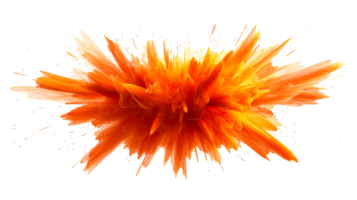 Dynamic orange explosion of energy and color png