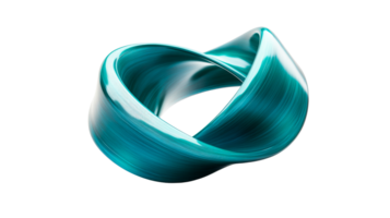 Colorful abstract sculpture twisted into a loop png