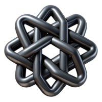 picturesque quintessential Interlocking geometric pattern, black and white. Symmetrical, with Scalable Design. png