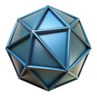 standout contemporary Geometric drawing of an icosahedron. Crisp edges, scalable design masterfully captured png