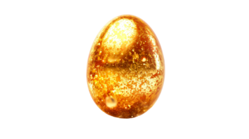 Shiny golden egg with sparkling texture png