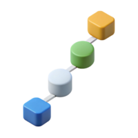 dazzling signature Vertical timeline with four milestones. Flat color, single-weight stroke, crisp edges with Scalable Design. png