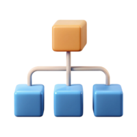 extraordinário contemporâneo fluxograma com três caixas e Setas; flechas, limpar \ limpo linhas, plano Projeto. escalável, mínimo com escalável Projeto. 4k png