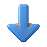 spectacular modern Arrow pointing downwards. Crisp edges, minimal design with Scalable Design. crisp png