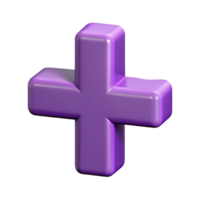 calm extraordinary Single-weight stroke, symmetrical cross, flat purple, clean lines with Scalable Design. 8K png