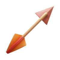 intense alluring Geometric, flat color illustration of an arrow. Crisp edges, minimal with Scalable Design. artisan png