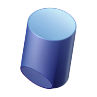 peaceful immaculate Isometric drawing of a cylinder. Crisp edges, flat color, with Scalable Design. refined png