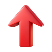 peaceful spectacular Abstract arrow pointing upwards. Clean lines, flat red color, and with Scalable Design. ultra HD png