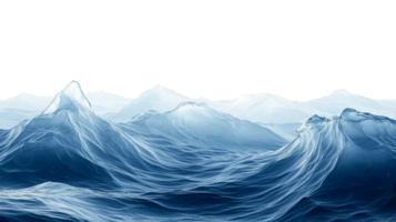 Powerful ocean waves creating dynamic movement png