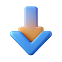 playful striking Download arrow icon. Crisp edges, minimal. Single-weight stroke, flat color with Scalable Design. 8K png