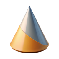 vibrant creative Geometric monoline cone. Single-weight stroke, flat color with Scalable Design. genuine png