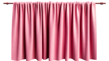 Elegant soft pink curtain hanging in a room png