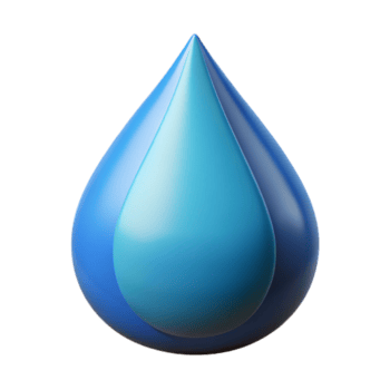 reflexivo esplêndido logotipo representando uma estilizado gotícula forma. plano cor, simétrico, com escalável Projeto. Alto resolução png