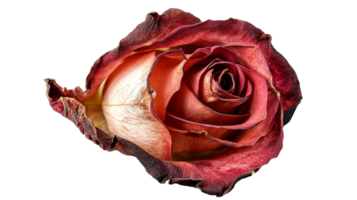 Red rose with subtle fading and rich colors png