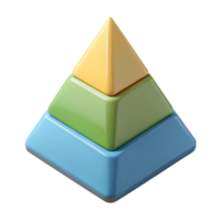 signature nordic Triangular infographic with three sections, clean lines, flat design. Scalable, minimal with Scalable Design. museum quality png