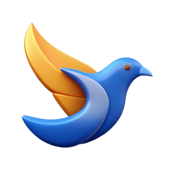 splendida mezzo secolo scalabile logo di un astratto uccello nel volo. piatto colore, peso singolo ictus, pulito Linee con scalabile design. artigiano png