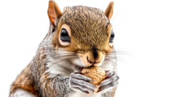 Squirrel enjoying snack in bright setting png