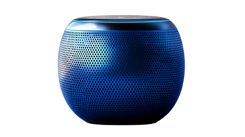Unique round speaker in vibrant blue color png
