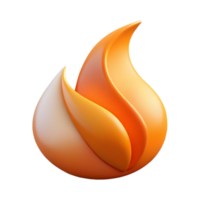 sumptuous notable Abstract shape resembling a flame. Clean lines, flat color with Scalable Design. png