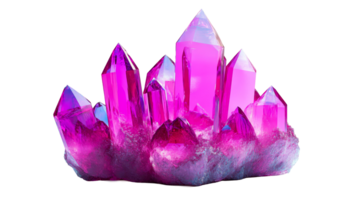 Sparkling pink crystals on a white background png